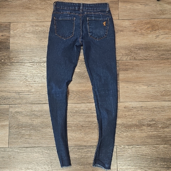 Women's, Blue, Skinny, Jeans, Vip, Stretch, Dark, Casual, Summer, Vacation, - Picture 1 of 7